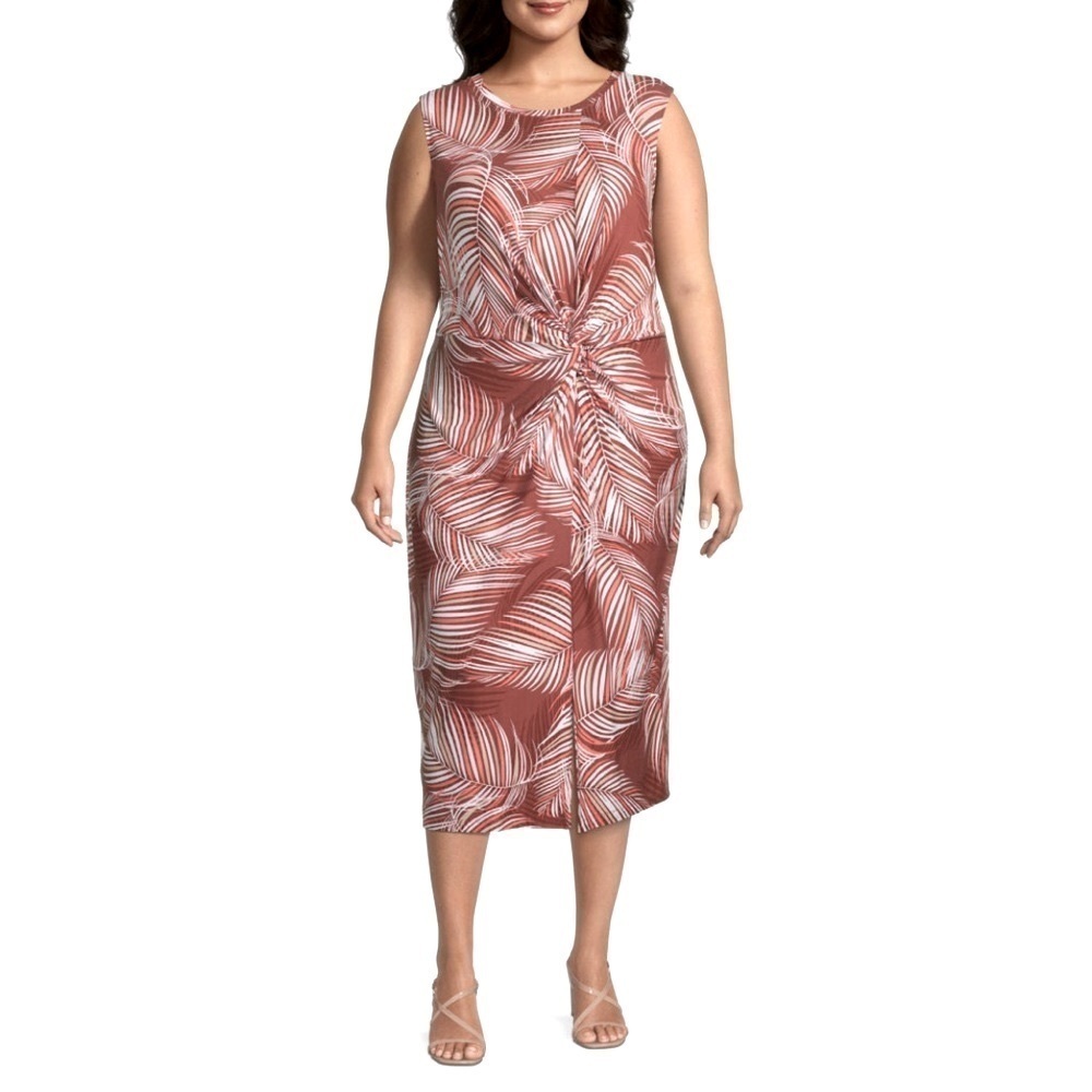 NWT Liz Claiborne Sleeveless Midi Sheath Dress Size XL
